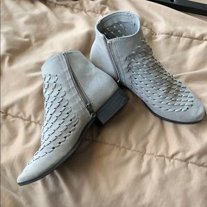 Grey Suede Blowfish Booties